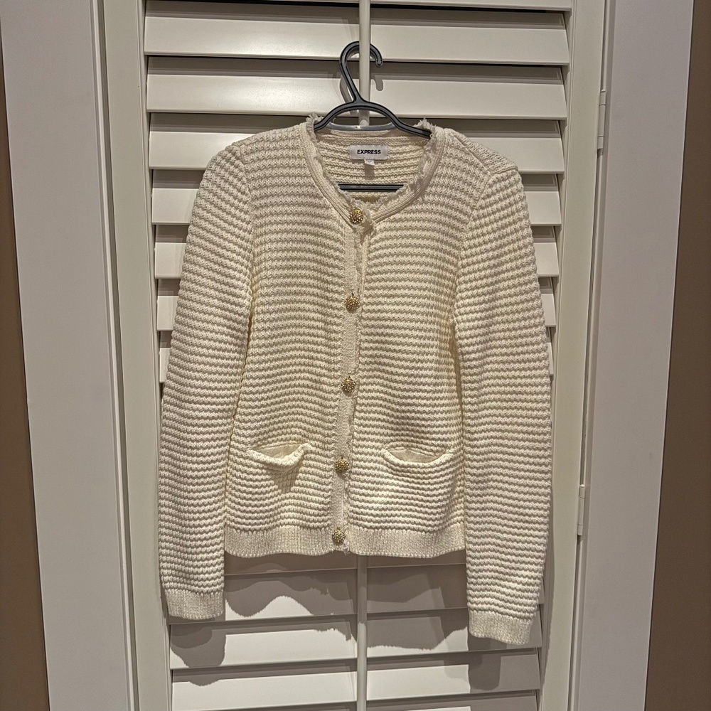 Express Cream Cardigan